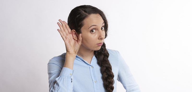 woman listening